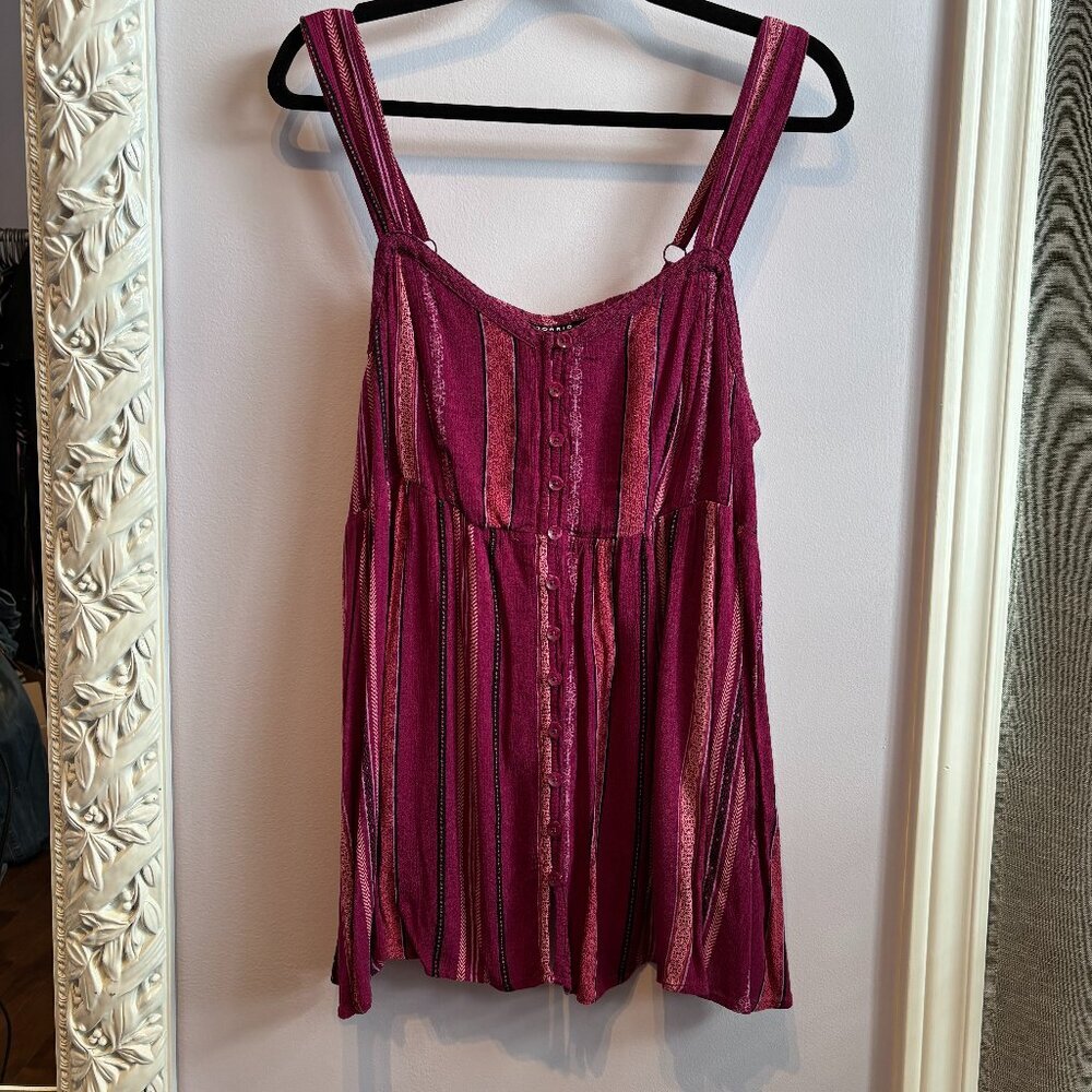 Torrid Flowy Boho Style Tank top with Stripes in size 0 (10/12)